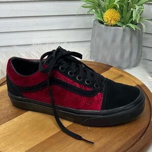 Vans Old Skool Velvet Parisian Night Sneaker Velvet Pack Cerise Red/Black 5.5